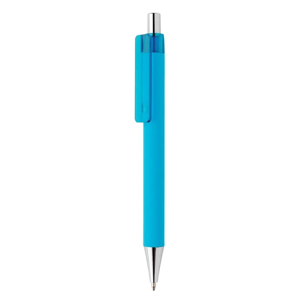 X8 Stift mit Smooth-Touch aus RCS recyceltem ABS - hellblau