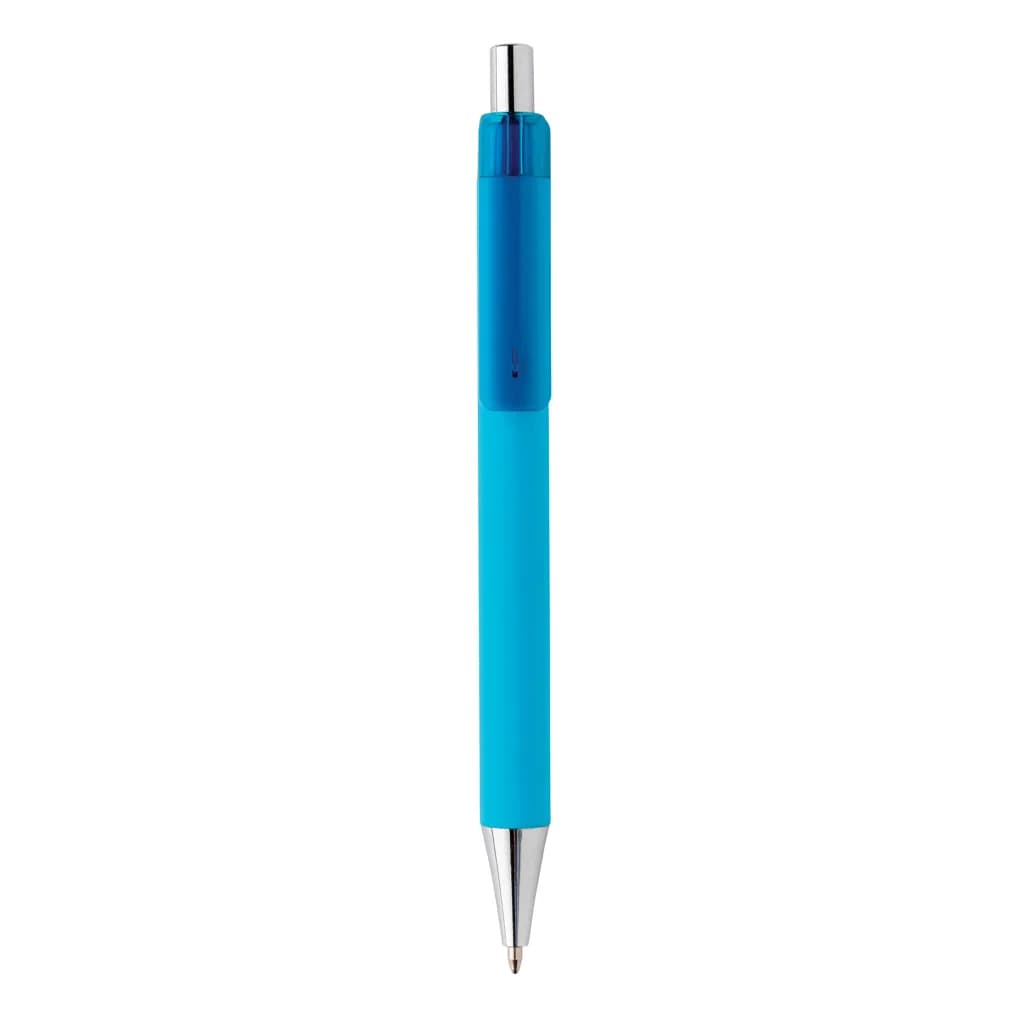 X8 Stift mit Smooth-Touch aus RCS recyceltem ABS - hellblau