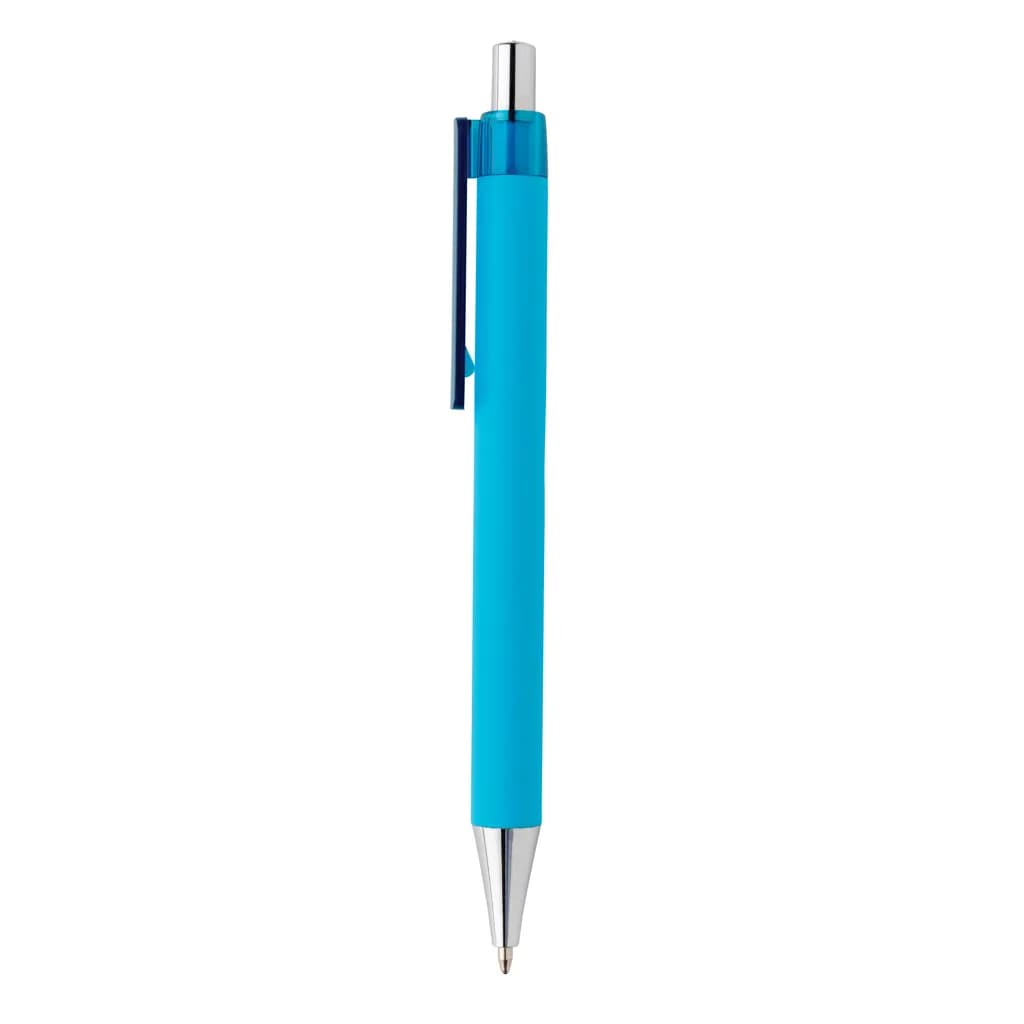 X8 Stift mit Smooth-Touch aus RCS recyceltem ABS - hellblau