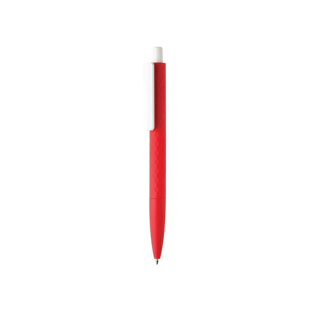 X3-Stift mit Smooth-Touch aus RCS recyceltem ABS - rot