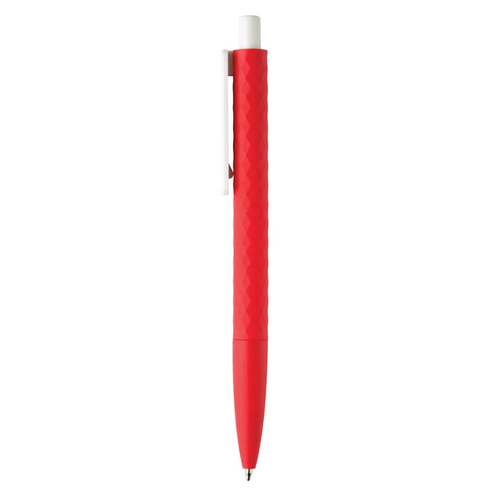 X3-Stift mit Smooth-Touch aus RCS recyceltem ABS - rot