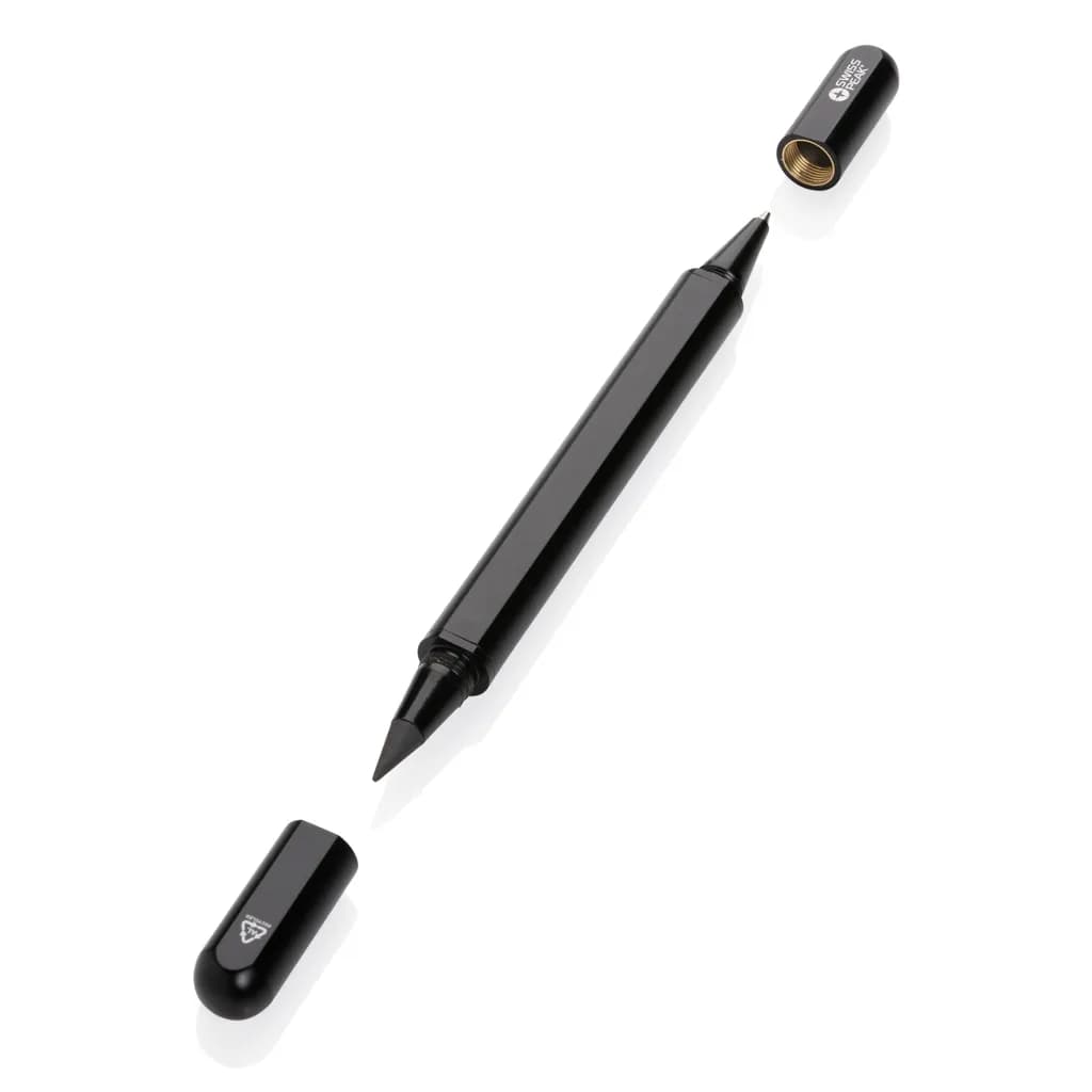 Swiss Peak Storm Dual-Tip-Pen aus RCS recyceltem Aluminum - schwarz