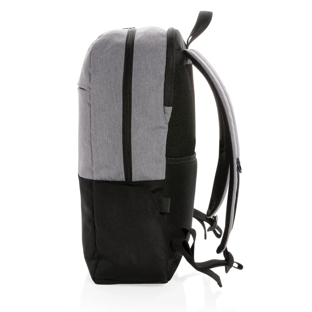 Moderner 15.6 USB & RFID Laptop-Rucksack, PVC-frei - schwarz