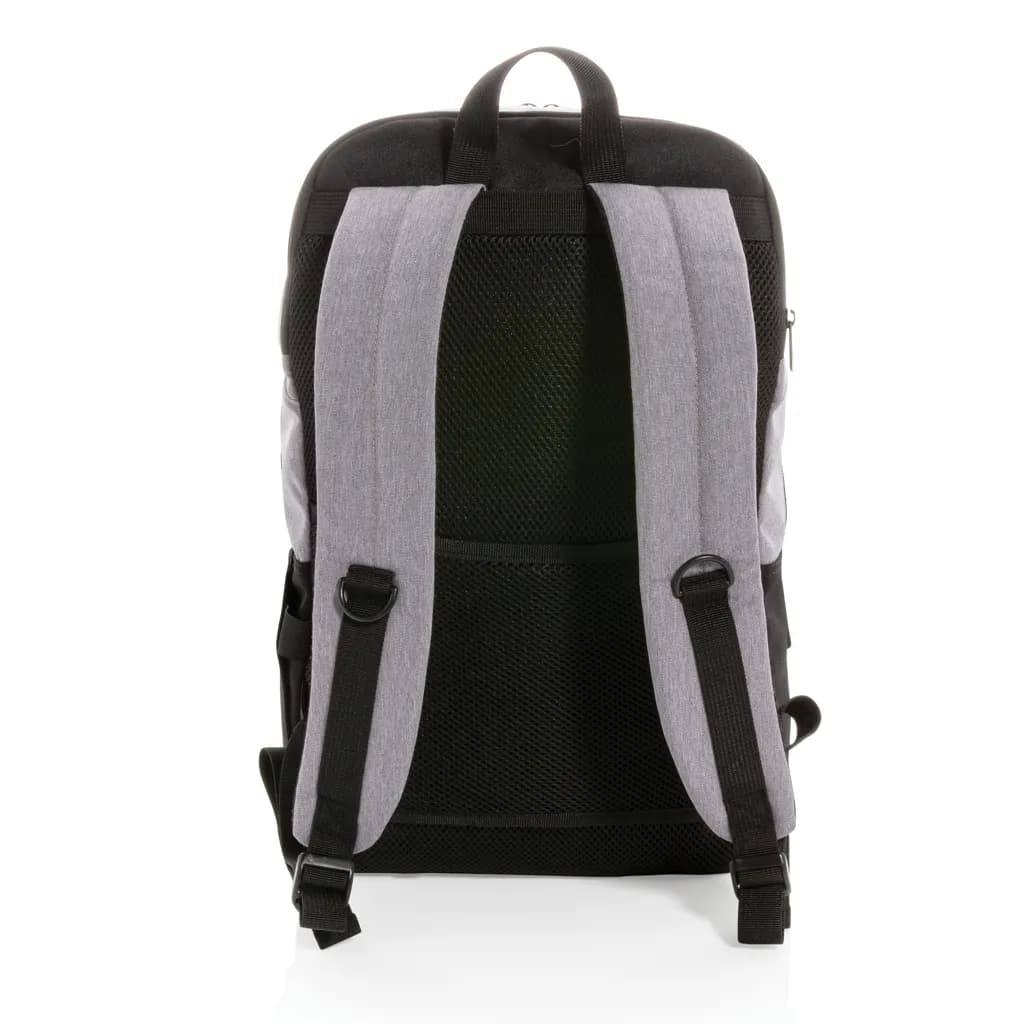 Moderner 15.6 USB & RFID Laptop-Rucksack, PVC-frei - schwarz