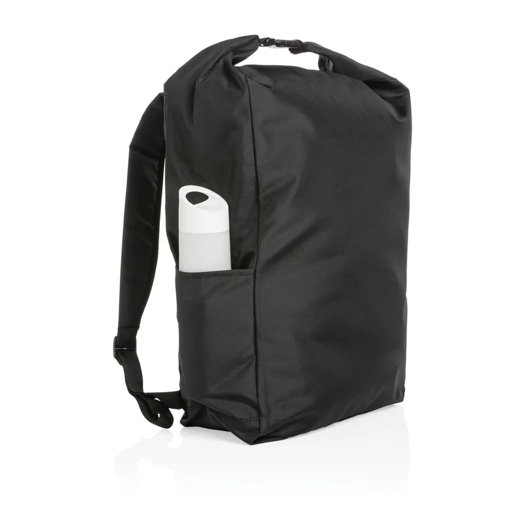 Impact AWARE™ RPET Basic Rolltop-Rucksack - schwarz