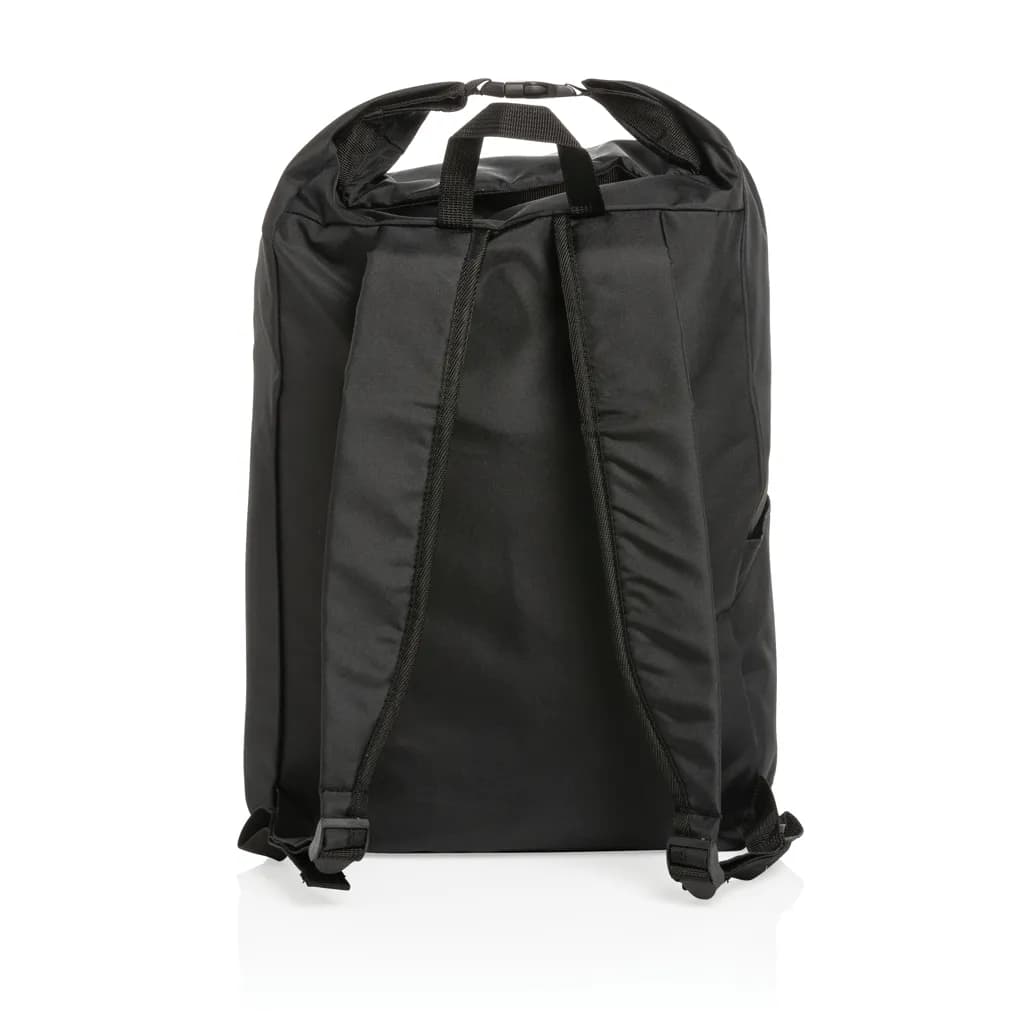 Impact AWARE™ RPET Basic Rolltop-Rucksack - schwarz