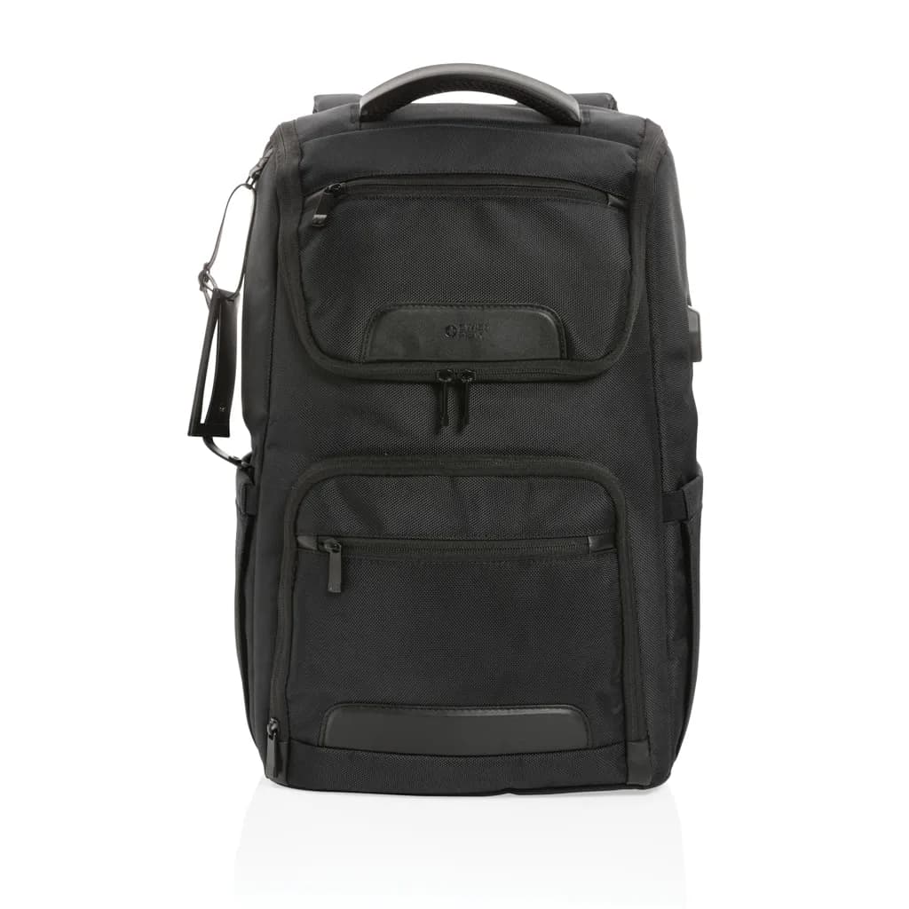 Swiss Peak AWARE™ RPET Voyager 15.6 Laptop Rucksack - schwarz