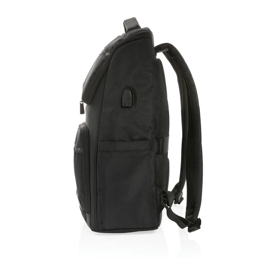 Swiss Peak AWARE™ RPET Voyager 15.6 Laptop Rucksack - schwarz