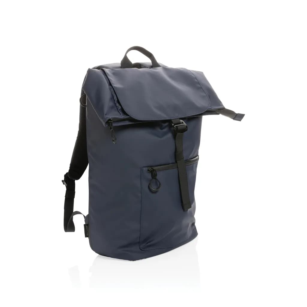 Impact AWARE™ RPET wasserabweisender 15.6 Laptop-Rucksack - navy blau