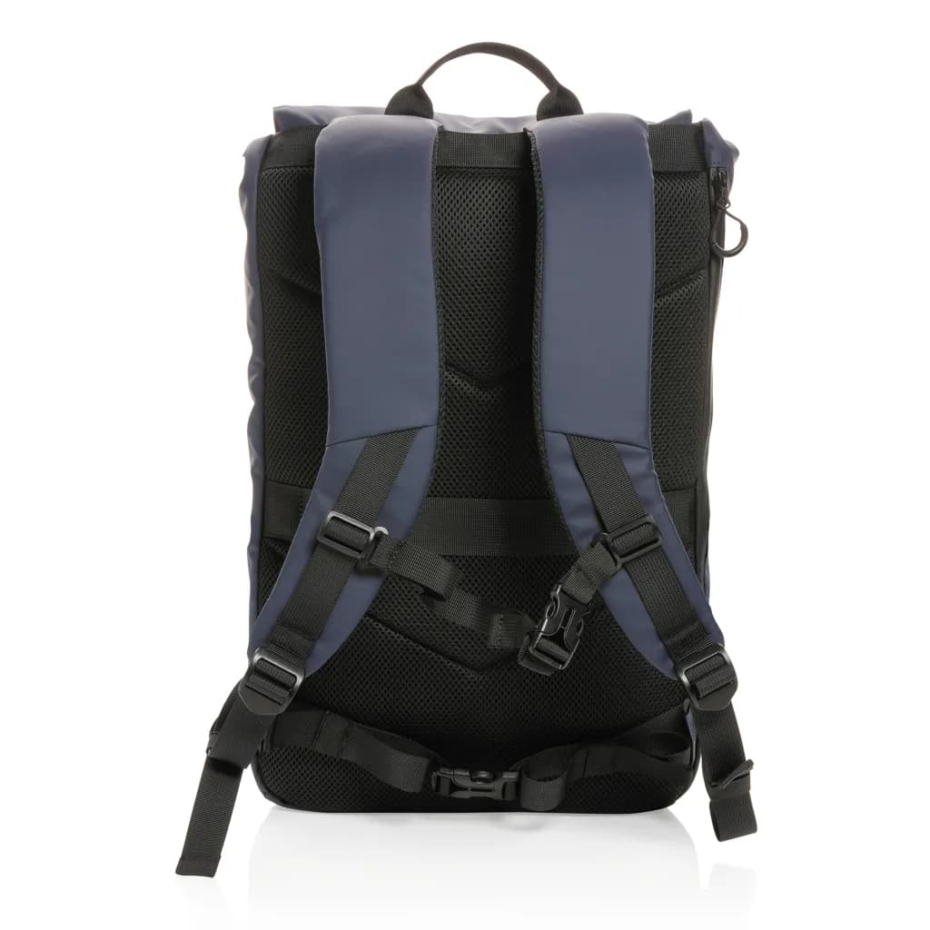 Impact AWARE™ RPET wasserabweisender 15.6 Laptop-Rucksack - navy blau
