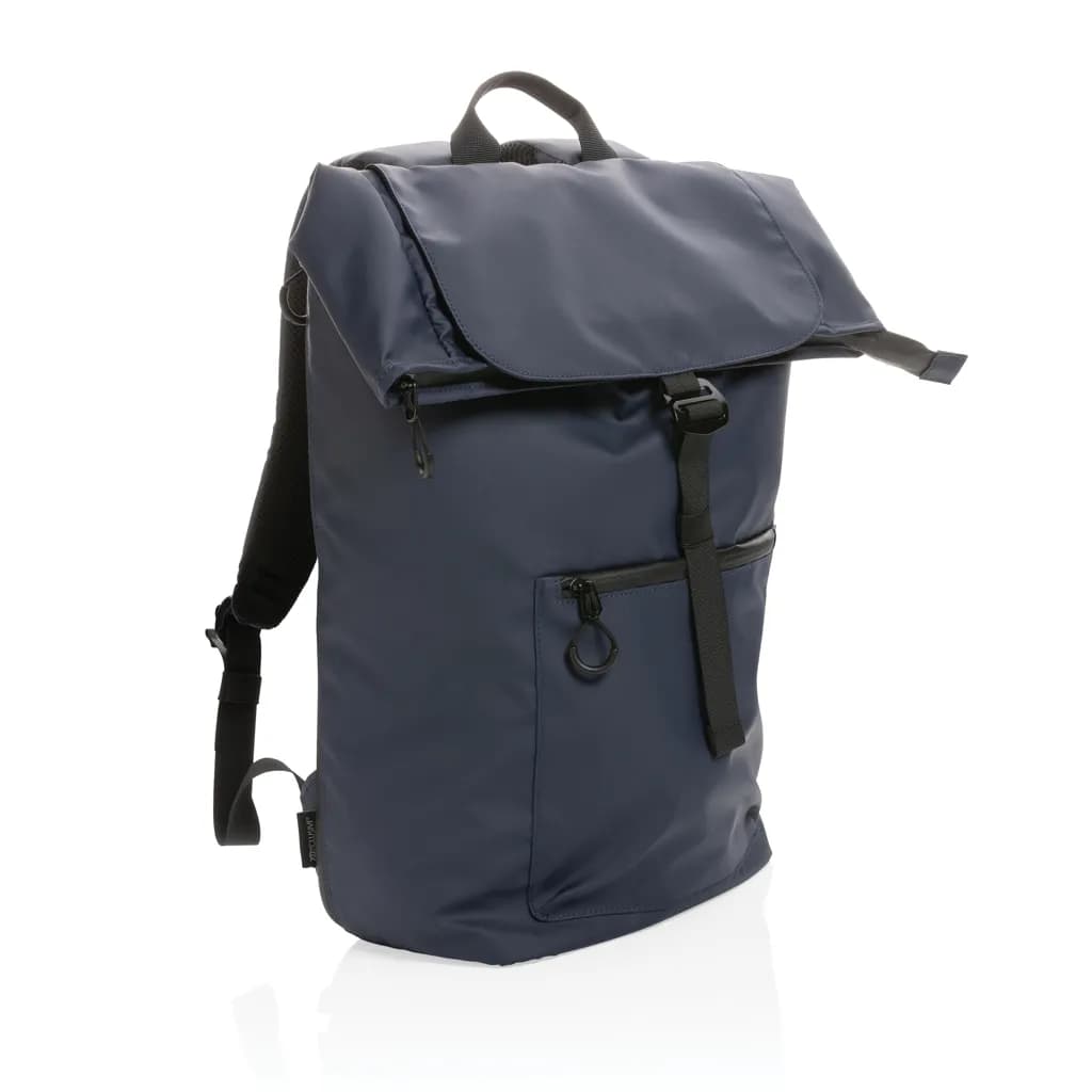 Impact AWARE™ RPET wasserabweisender 15.6 Laptop-Rucksack - navy blau