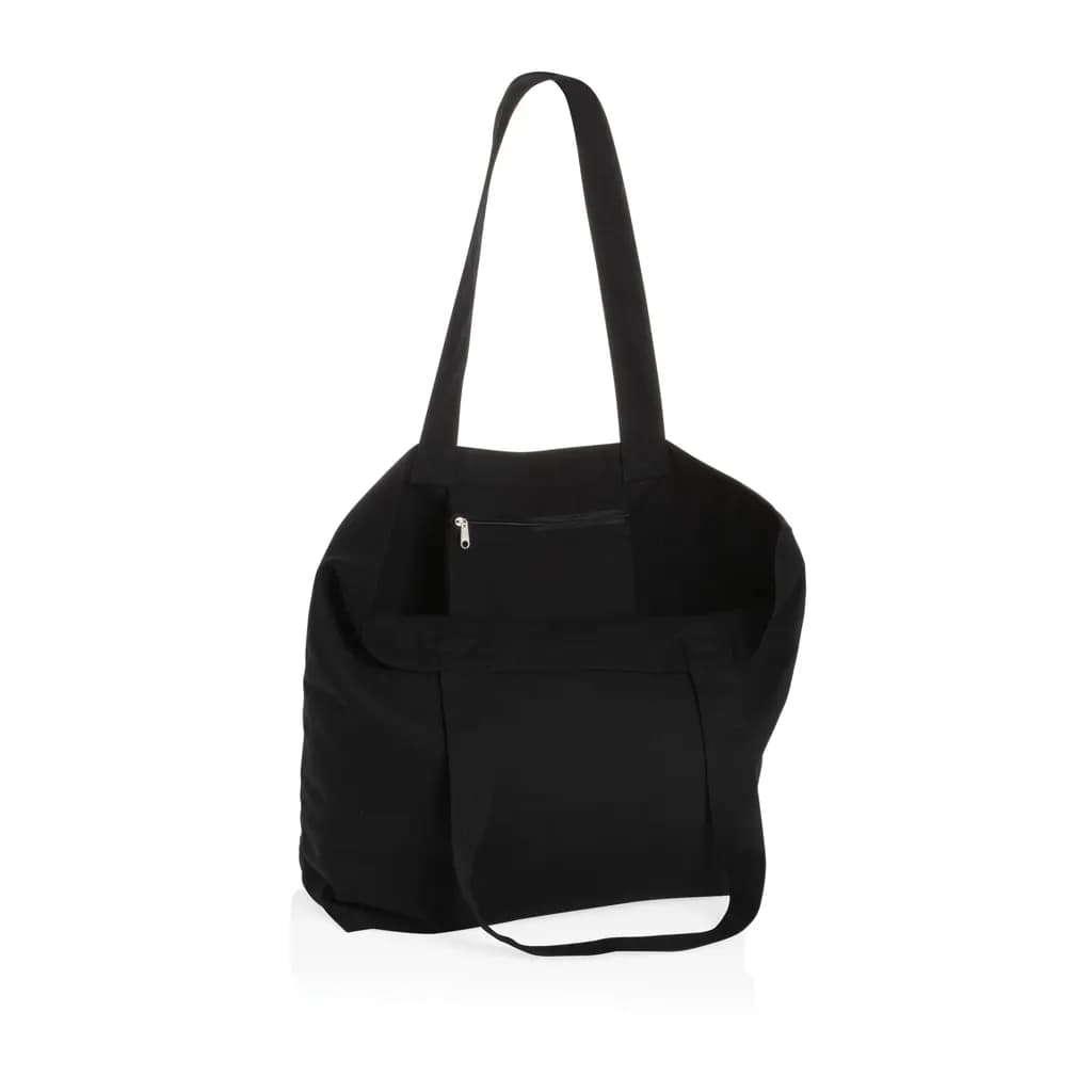 Impact Aware™ 240g/m² rcCanvas Shopper + Tasche, ungefärbt - schwarz