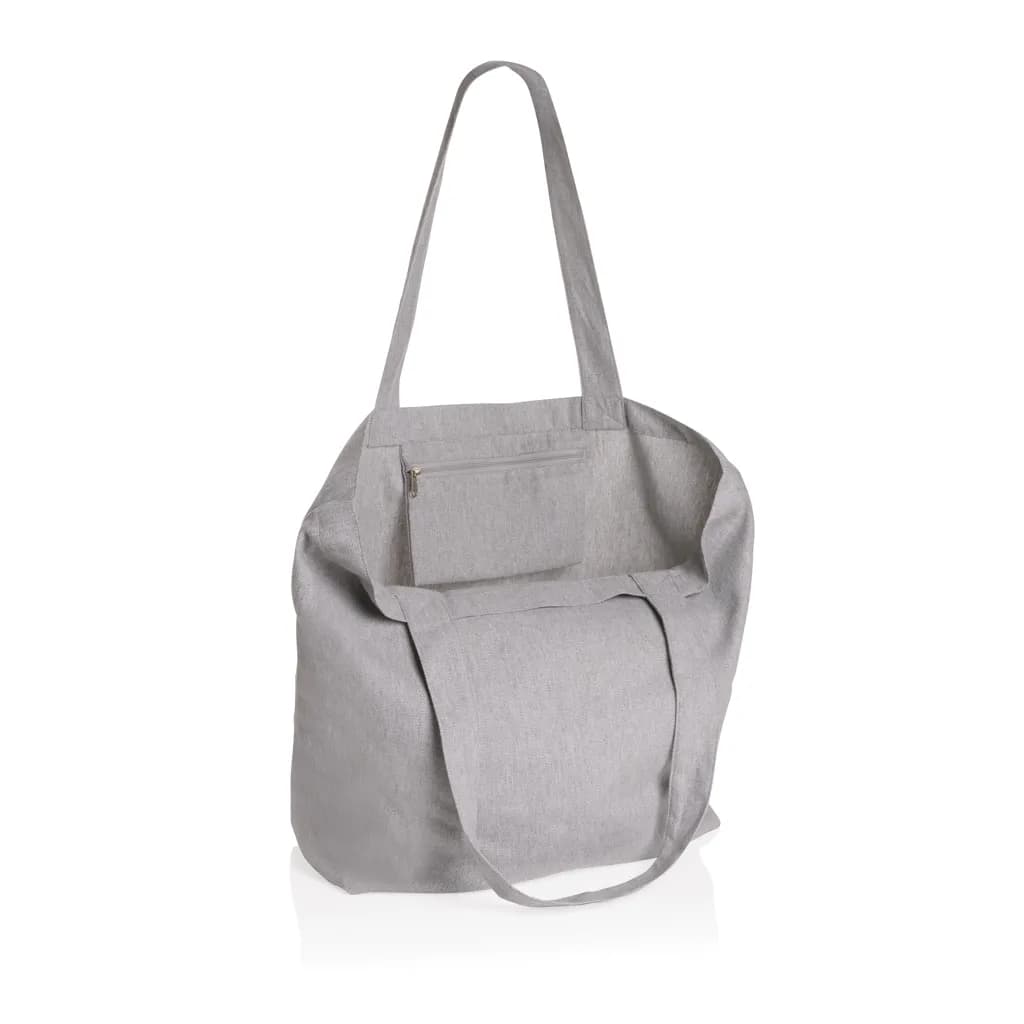 Impact Aware™ 240g/m² rcCanvas Shopper + Tasche, ungefärbt - grau