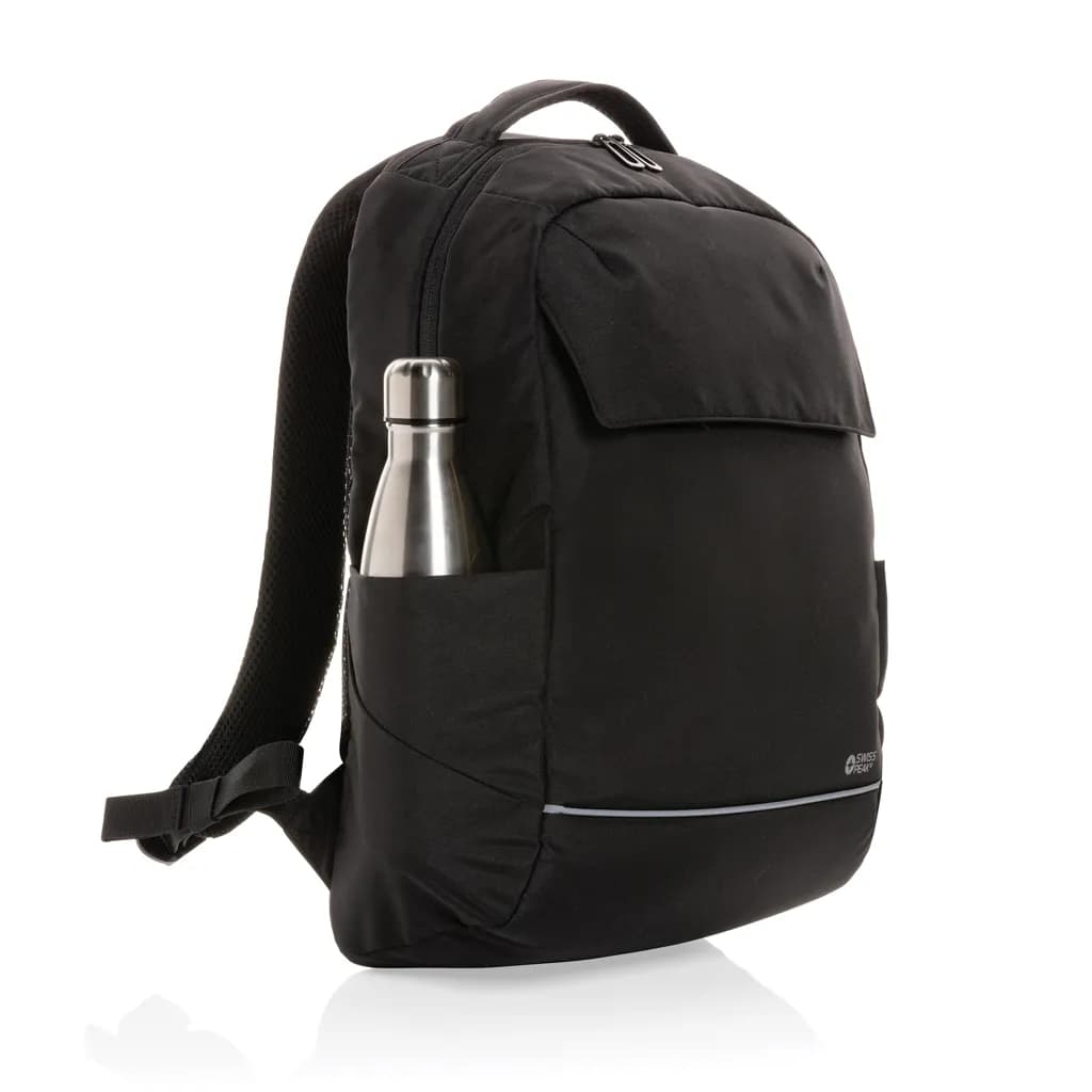 Swiss Peak Brooke AWARE™ 15,6 Laptop-Rucksack aus rPET - schwarz