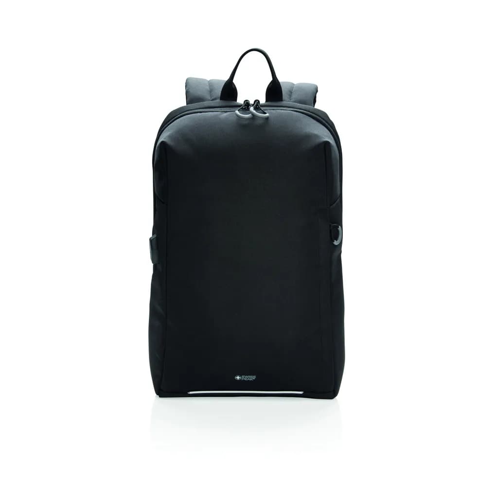 Swiss Peak AWARE™ RFID und USB A-Laptop-Rucksack - schwarz