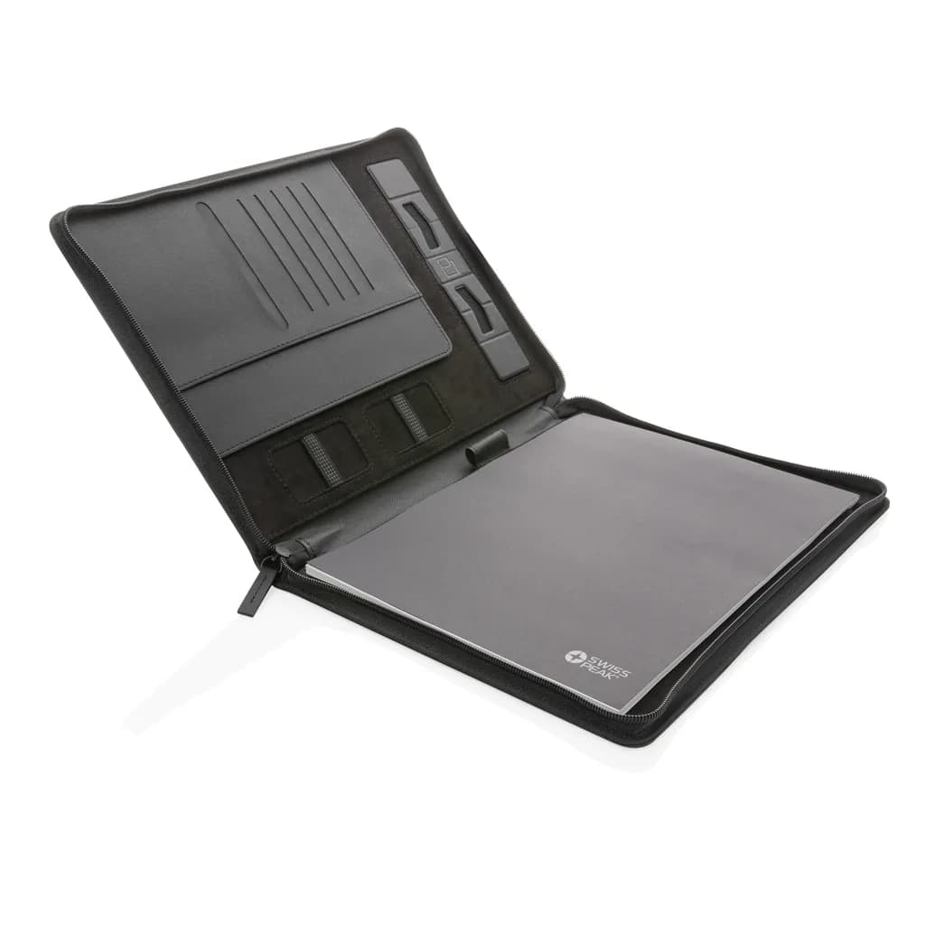 Swiss Peak Heritage RCS rPU A4 Portfolio mit Reißverschluss - schwarz