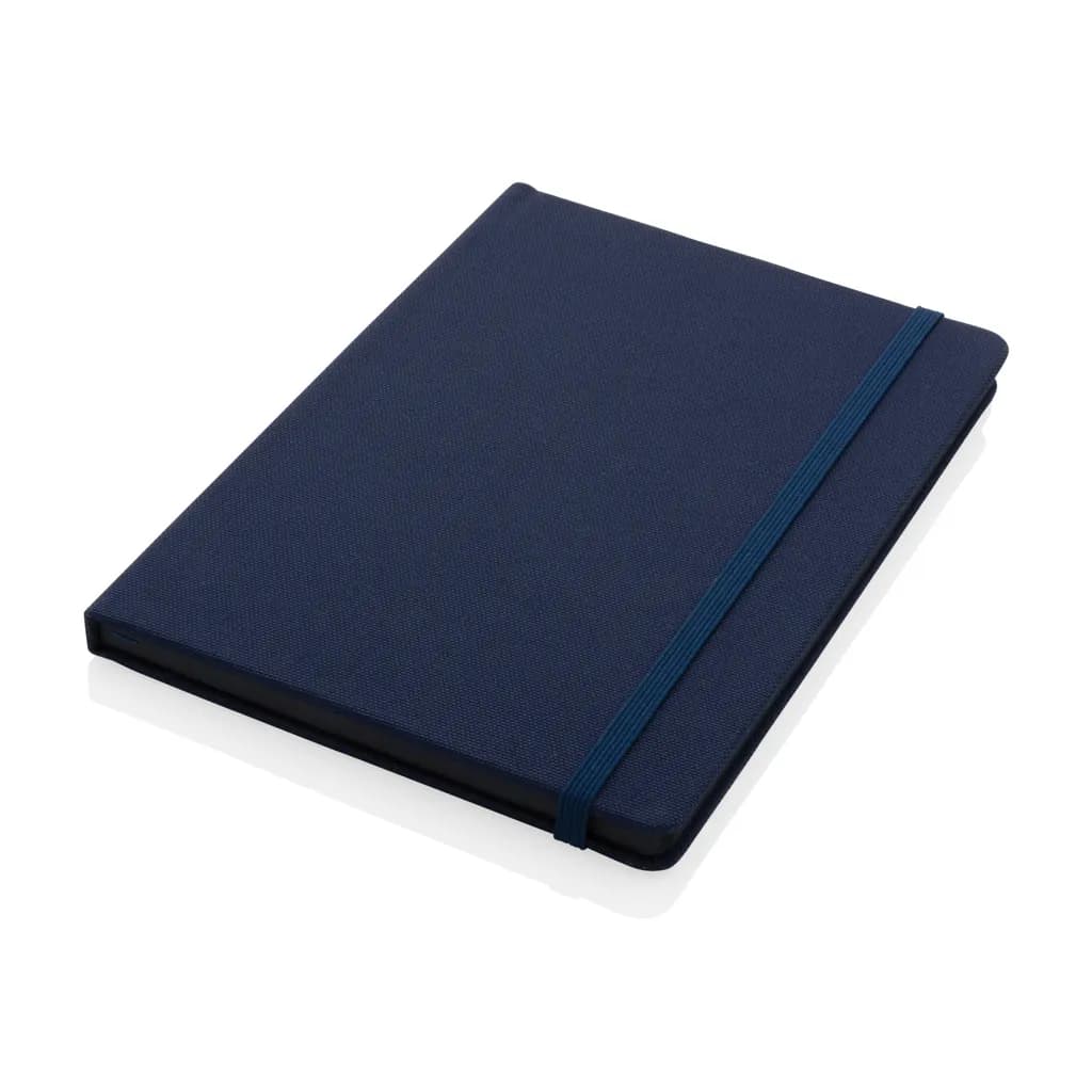 GRS-zertifiziertes rPET-A5-Notizbuch - navy blau