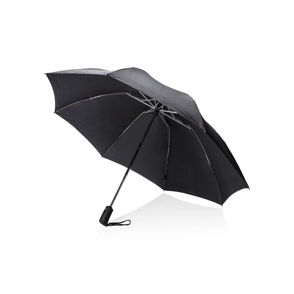 Swiss Peak AWARE™ 23 faltbarer umgekehrter Regenschirm - schwarz