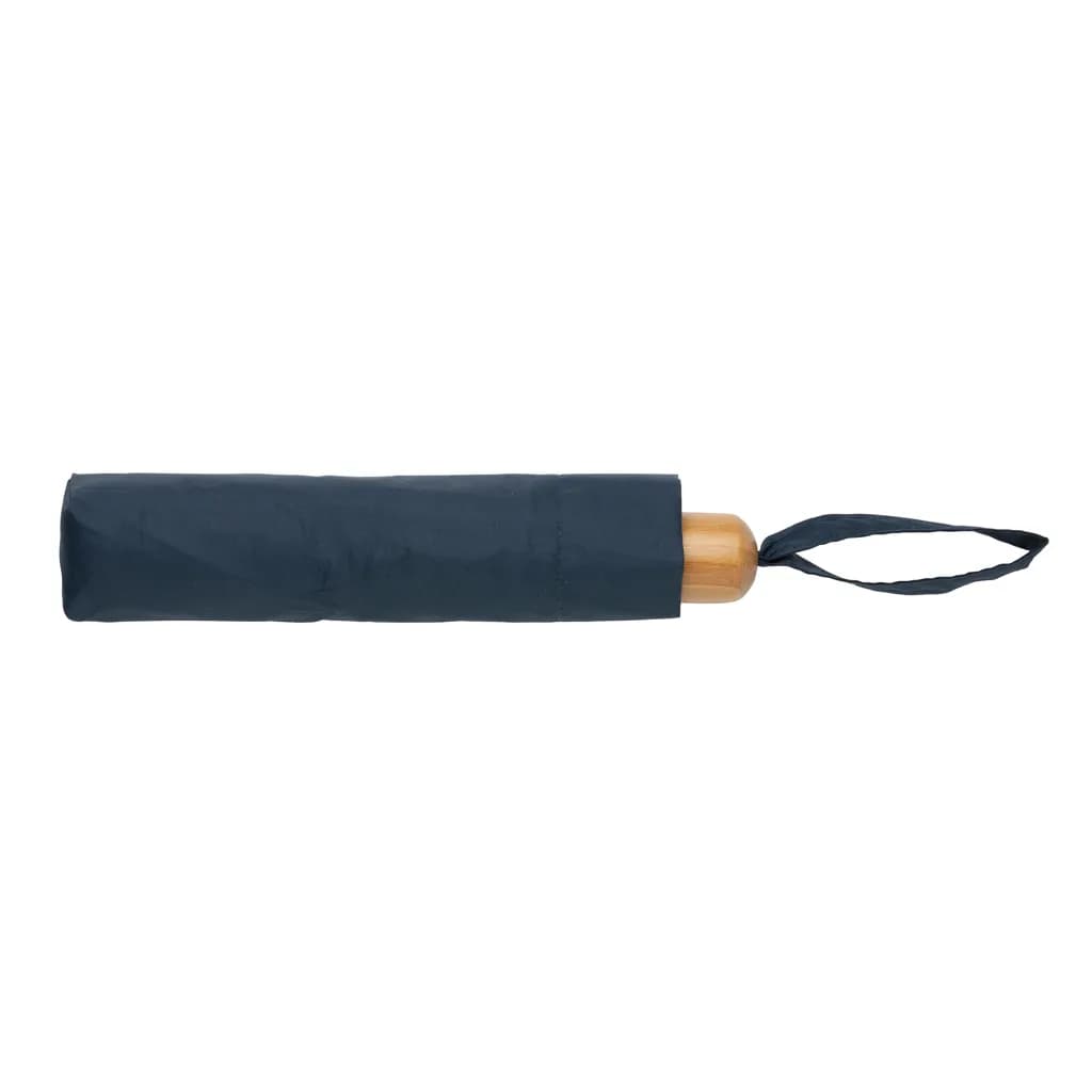 20.5 Impact AWARE™ RPET 190T Pongee Bambus Mini-Schirm - navy blau