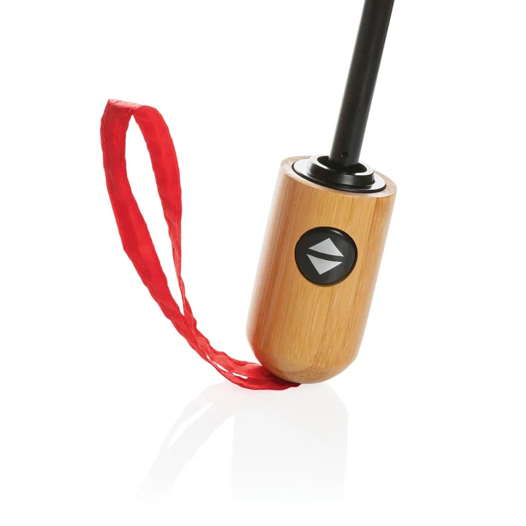 21 Impact AWARE™ RPET 190T Bambus-Schirm autom. open/close - rot