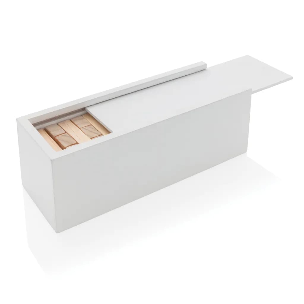 Deluxe Holz-Stapelturm aus Holz - weiß