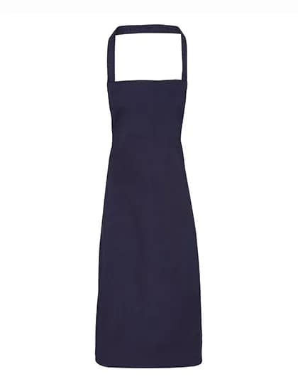 Organic Cotton Bib Apron (No Pocket) - Navy (ca. Pantone 2766C)