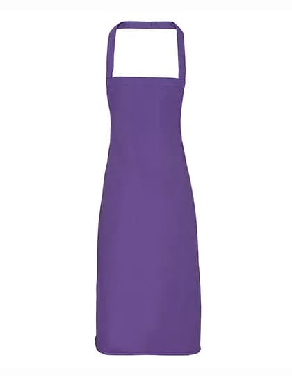 Organic Cotton Bib Apron (No Pocket) - Purple (ca. Pantone 269C)