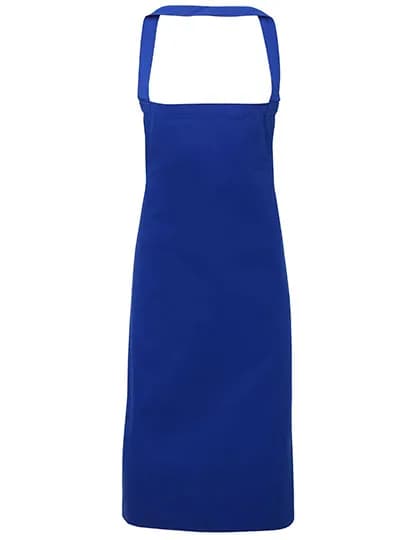 Organic Cotton Bib Apron (No Pocket) - Royal (ca. Pantone 286C)