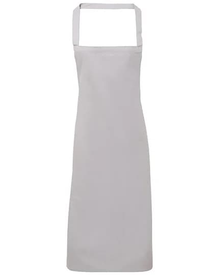 Organic Cotton Bib Apron (No Pocket) - Silver (ca. Pantone 428C)