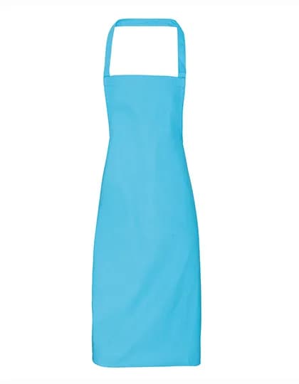 Organic Cotton Bib Apron (No Pocket) - Turquoise (ca. Pantone 312C)