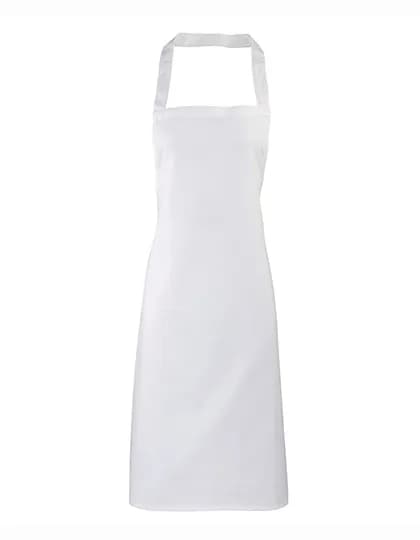 Organic Cotton Bib Apron (No Pocket) - White