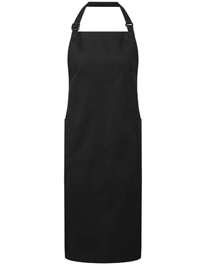 Recycled & Organic Fairtrade Bib Apron - Black (ca. Pantone Black C)