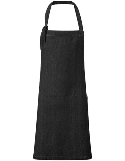 Regenerate Bib Apron - Black Denim (ca. Pantone 426C)