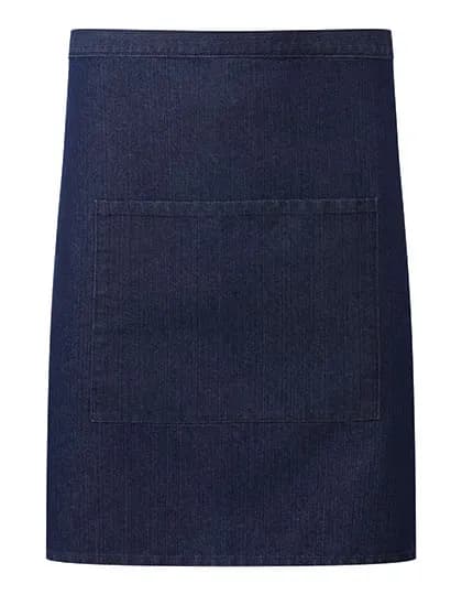 Colours Mid Length Apron with Pocket - Indigo (ca. Pantone 2380C)