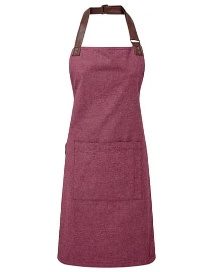 Annex Oxford Bib Apron - Burgundy (ca. Pantone 209C)