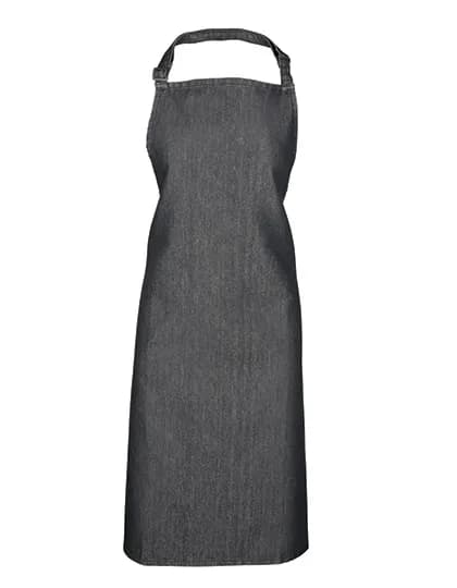 Colours Collection Bib Apron - Black Denim (ca. Pantone 433C)