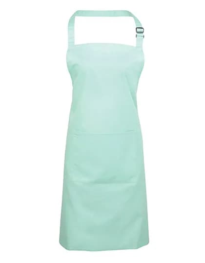 Colours Collection Bib Apron With Pocket - Aqua (ca. Pantone 344C)