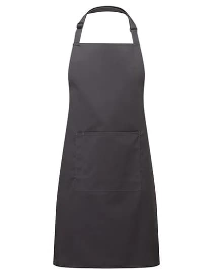 Colours Collection Bib Apron With Pocket - Charcoal