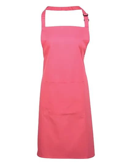 Colours Collection Bib Apron With Pocket - Fuchsia (ca. Pantone 219C)