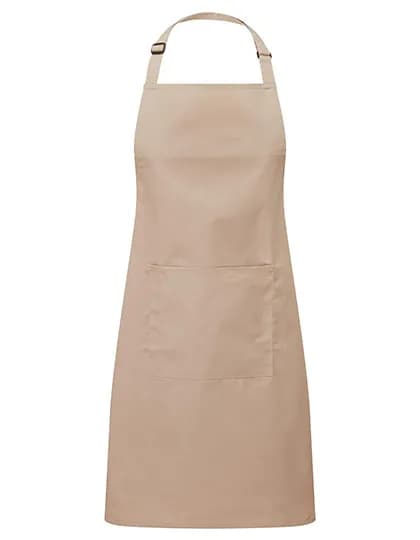 Colours Collection Bib Apron With Pocket - Latte (ca. Pantone 7530C)