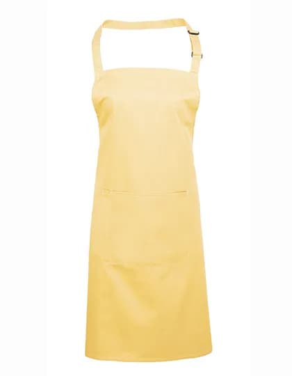 Colours Collection Bib Apron With Pocket - Lemon (ca. Pantone 127C)