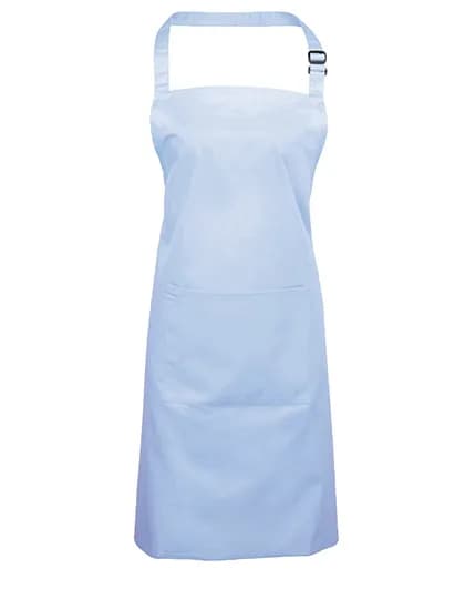 Colours Collection Bib Apron With Pocket - Light Blue (ca. Pantone 2708C)