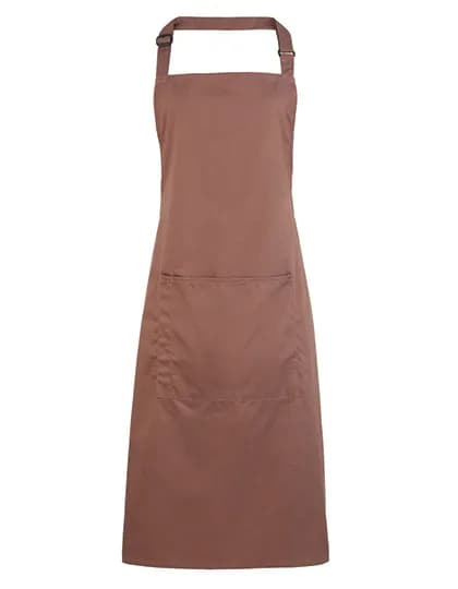 Colours Collection Bib Apron With Pocket - Mocha (ca. Pantone 7505C)