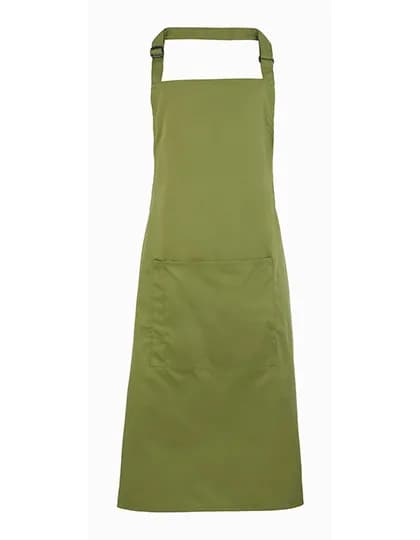 Colours Collection Bib Apron With Pocket - Oasis Green (ca. Pantone 371C)