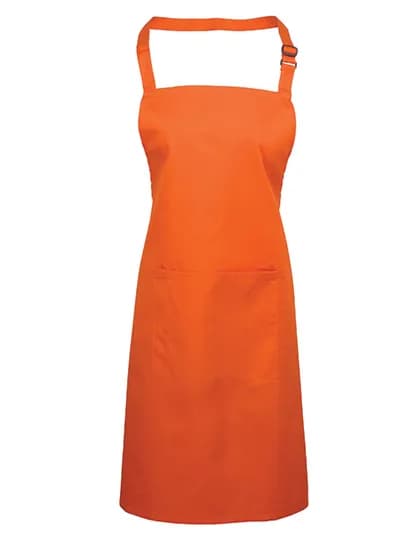 Colours Collection Bib Apron With Pocket - Orange (ca. Pantone 1655C)