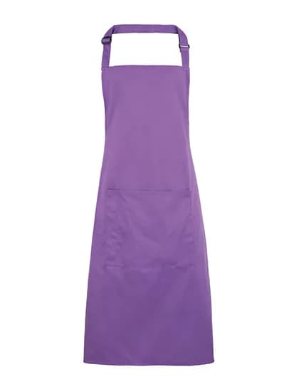 Colours Collection Bib Apron With Pocket - Rich Violet (ca. Pantone 2587C)
