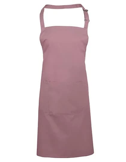 Colours Collection Bib Apron With Pocket - Rose (ca. Pantone 5015C)