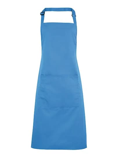 Colours Collection Bib Apron With Pocket - Sapphire (ca. Pantone 300C)