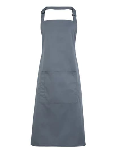 Colours Collection Bib Apron With Pocket - Steel (ca. Pantone 7545C)