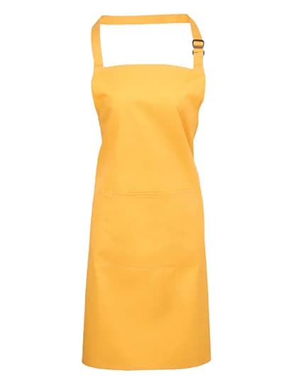 Colours Collection Bib Apron With Pocket - Sunflower (ca. Pantone 136C)